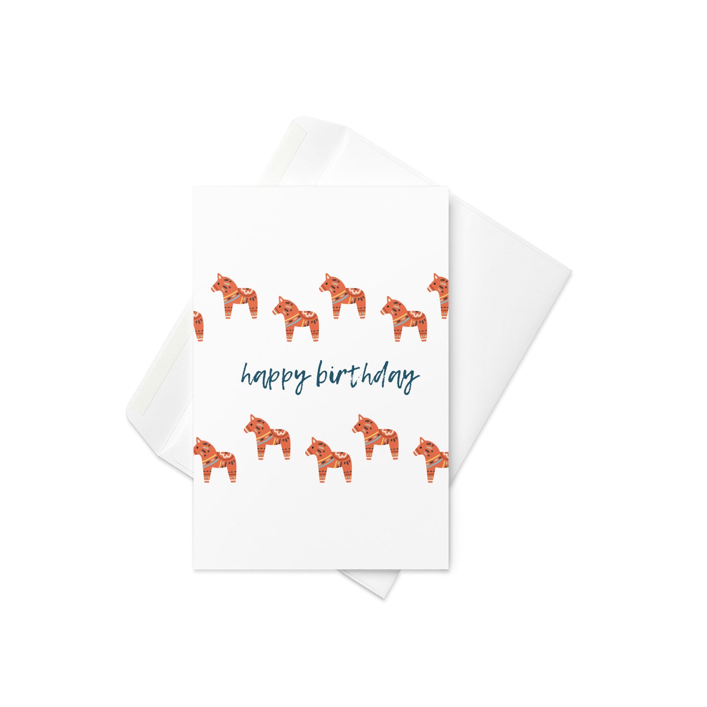 Dala Horse Birthday Greeting card